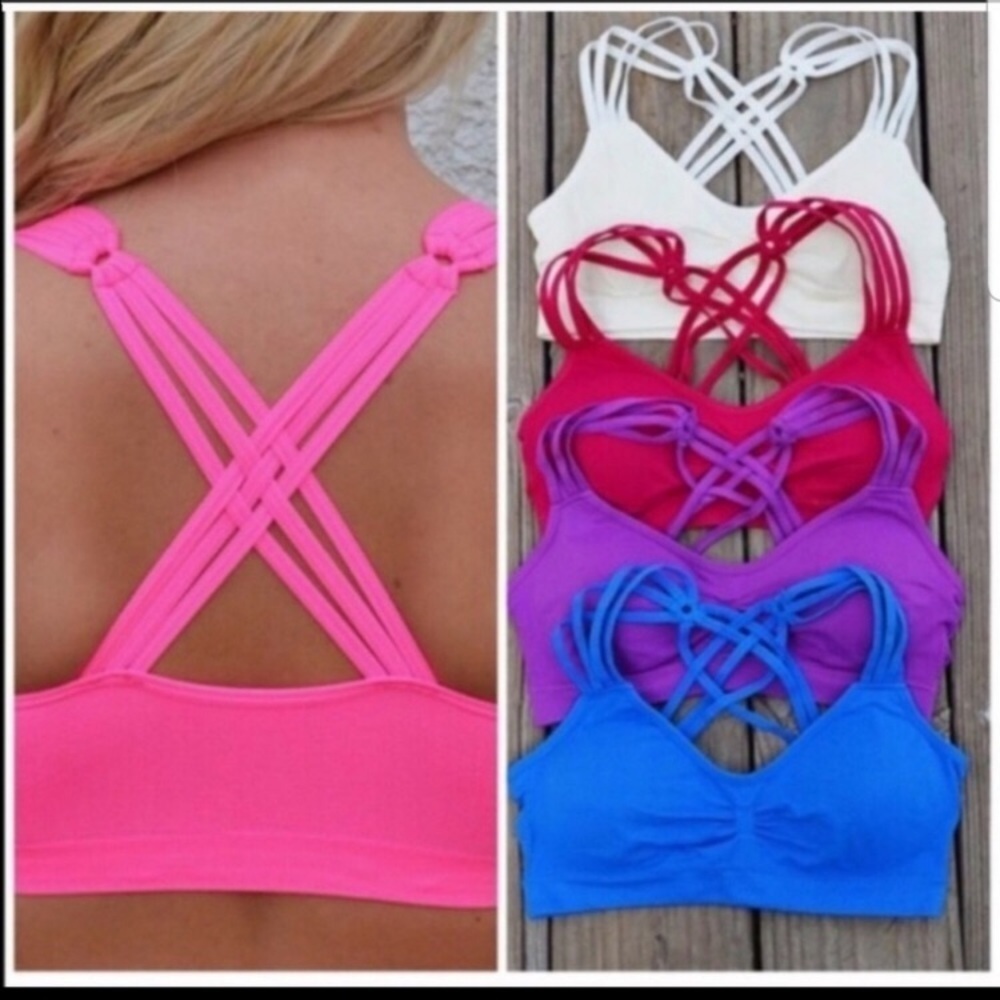 Anemone Hot Pink Multi Strappy Bralette Bra
